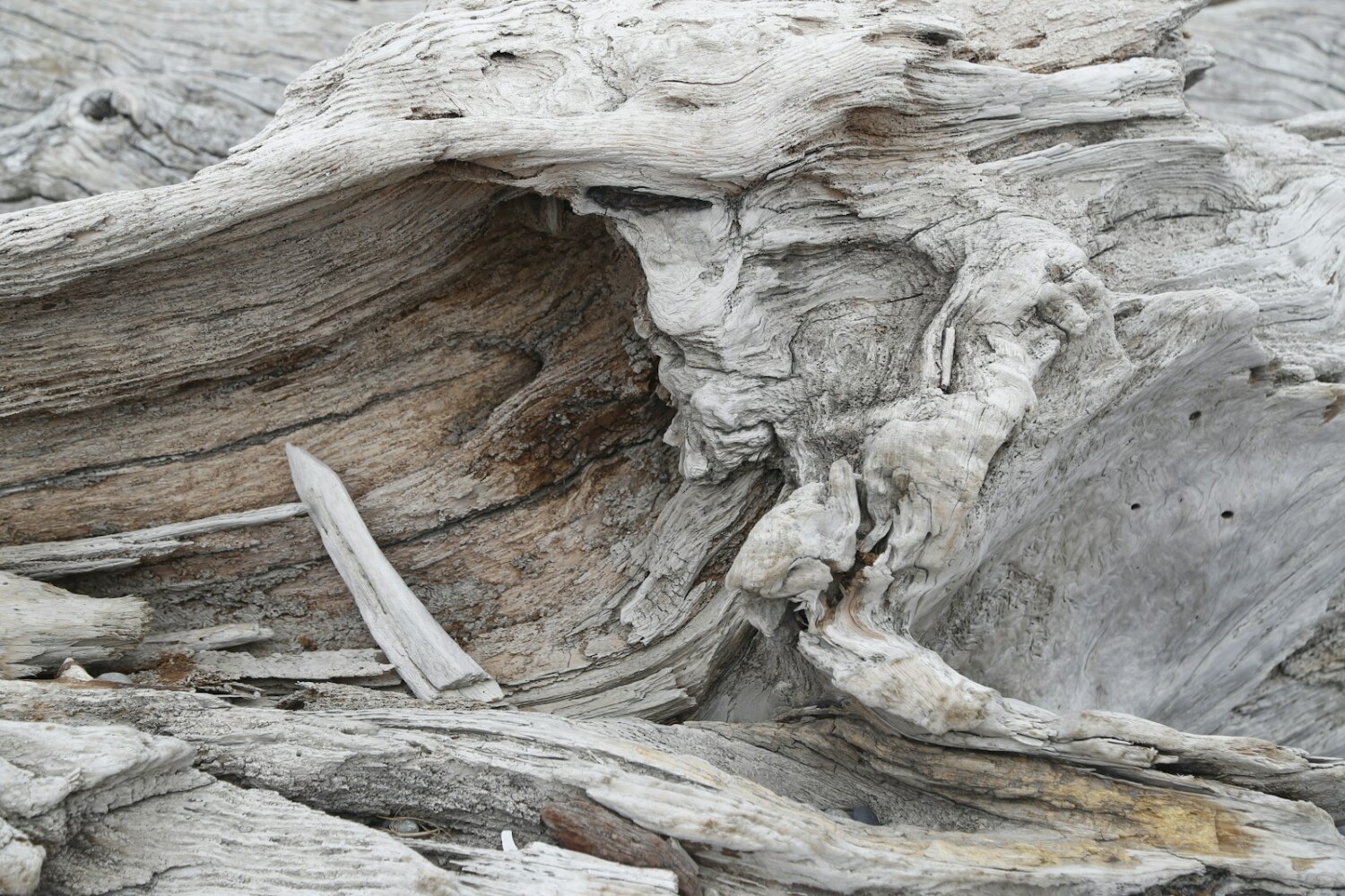 white and brown rock formation